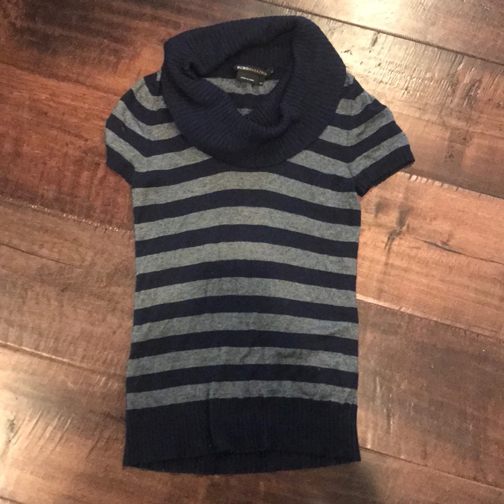 BCBG MaxAzria striped cowl neck top‎ XS